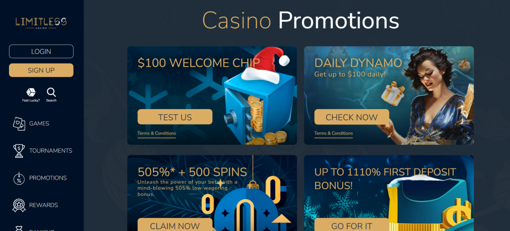 Review Online Limitless Casino 2023: Login, Bonus Codes, Free Chips and Spins 2