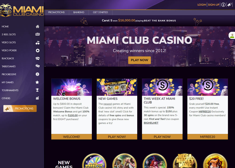 Safe Online Miami Club Casino Review 2023: Mobile App, Bonus Codes and Free Chips 6